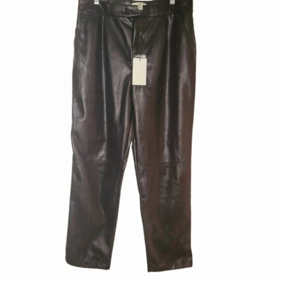 H by Halston Pants - NWT Halston vegan leather, 1 pleat front, pocket on side